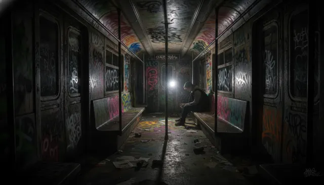1980s Subway Graffiti Bruce Davidson look sample - Era Specific Color - 1980s