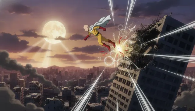 2010s One Punch Man Bouncing Comic look sample - Era Classic Anime Expanded - 2010s