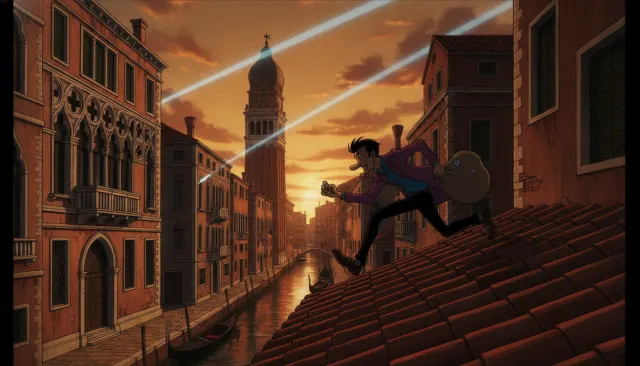 70s Lupin III Zenigata Action look sample - Era Classic Anime Expanded - 1970s