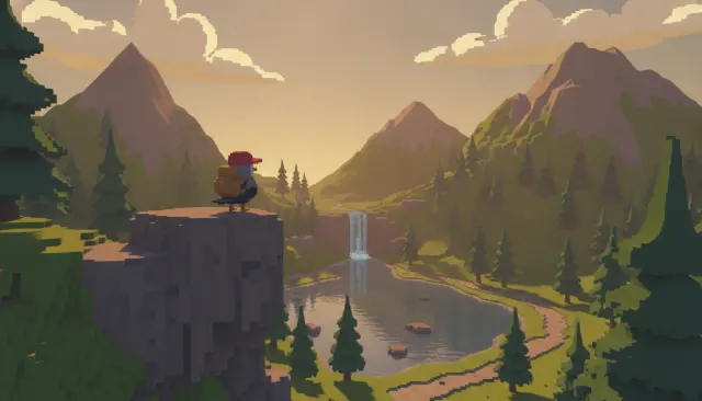 A Short Hike Painterly Pixel look sample - Indie Modern - 2019
