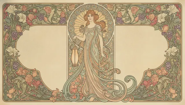 Art Nouveau Mucha look sample - Art Movement Modern - 1890s
