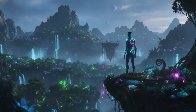 Avatar Pandora Bioluminescent look sample - Vfx Blockbuster 3D - contemporary