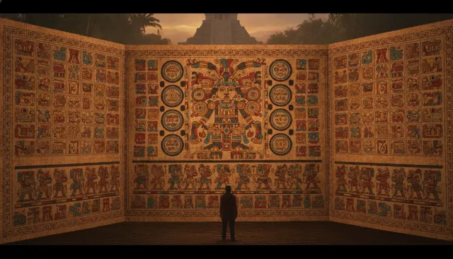 Aztec Mesoamerican Codex Symbol look sample - Historical Illuminated Extended - 1400s