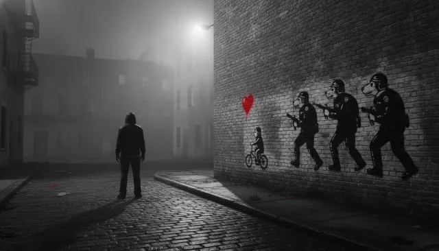 Banksy Stencil Street look sample - Pop And Street Art - 2000s