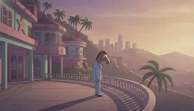 BoJack Horseman Pastel Hollywoo look sample - Adult Primetime - 2010s