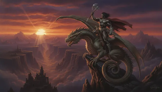 Boris Vallejo Fantasy Heroic look sample - Illustrators Named - 1980s