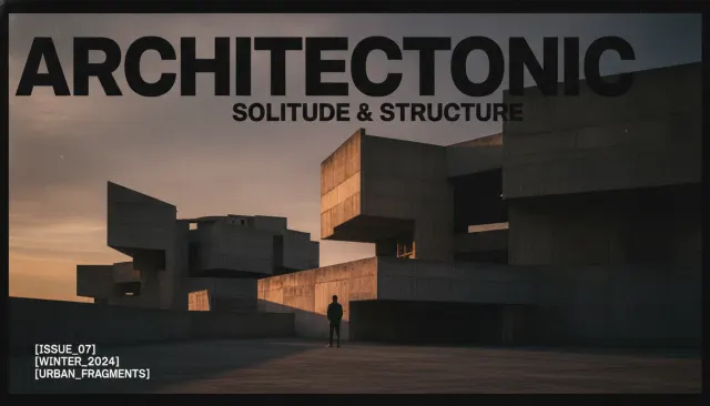 Brutalist Magazine Cover look sample - Magazine Print Design - 2010s