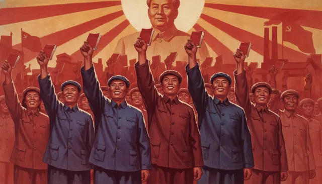 Chinese Cultural Revolution Poster look sample - Propaganda Political Poster - 1960s