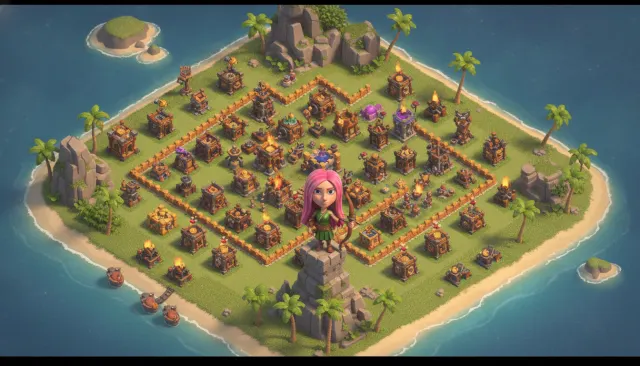 Clash of Clans Cartoony 3D look sample - Mobile Casual - contemporary