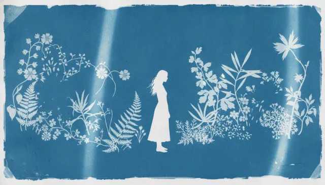 Cyanotype Blue Print Historical look sample - Vintage Formats Extended - 1840s