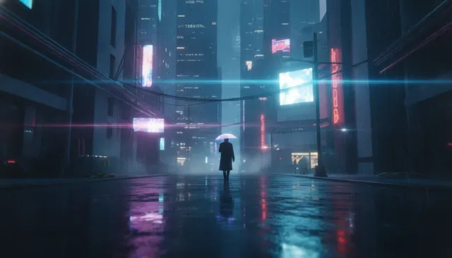 Cyber Noir look sample - Cyberpunk Cinema - near-future