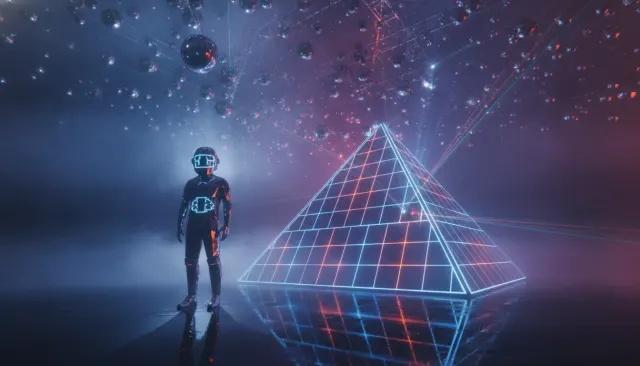Daft Punk Helmet Disco look sample - Genre Electronic Edm - 2000s