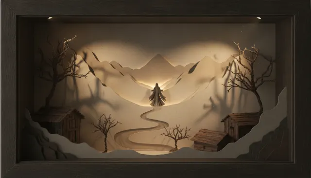 Diorama Box Mixed Shadow look sample - Sculptural Mixed - contemporary
