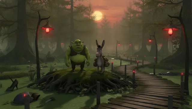 DreamWorks Shrek Stylized 3D look sample - Feature 3D Expansion - 2000s