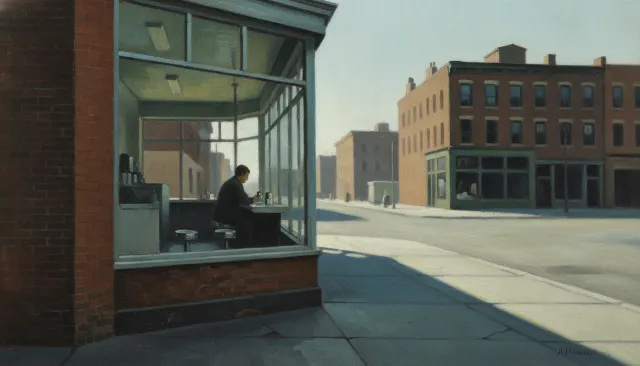 Edward Hopper Painterly American look sample - Illustrators Named - 1940s