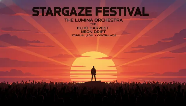 Festival Poster Flat Illustration look sample - Concert Music Poster - contemporary