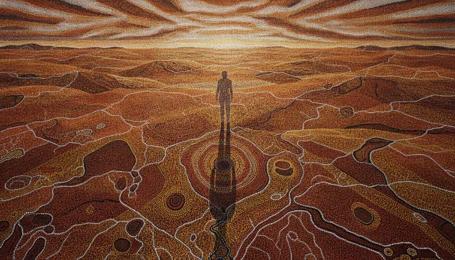 Aboriginal Dot Painting (Australia) look sample - Indigenous Australia Oceania - traditional