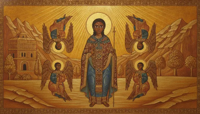 Ethiopian Religious Icon look sample - African - traditional