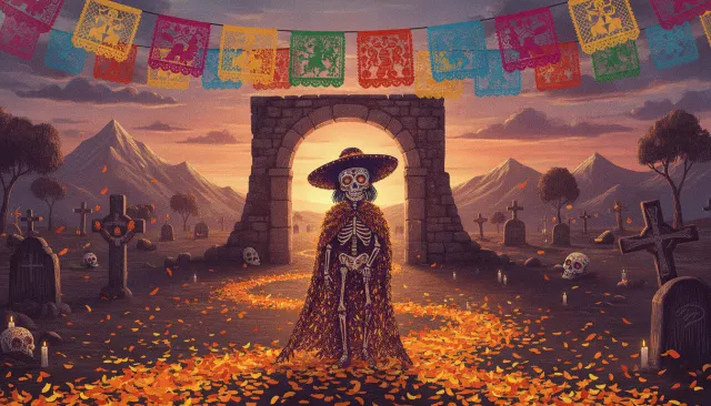 Day of the Dead Sugar Skull (Mexico) look sample - Latin American - traditional
