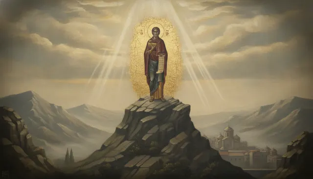 Greek Orthodox Icon (Gold Leaf) look sample - European Extended - traditional