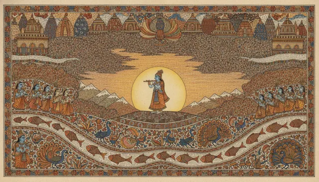 Madhubani Mithila Painting (India) look sample - South Southeast Asian - traditional