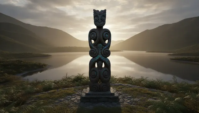 Maori Carving and Ta Moko (New Zealand) look sample - Indigenous Australia Oceania - traditional