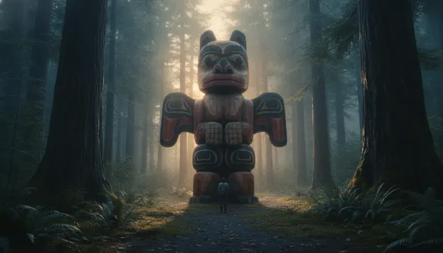 Pacific Northwest Formline Totem look sample - Indigenous Americas - traditional