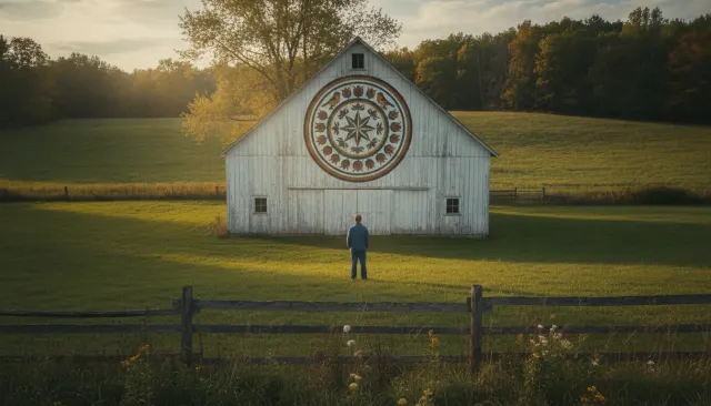 Pennsylvania Dutch Hex Sign Barn look sample - North American Folk - traditional