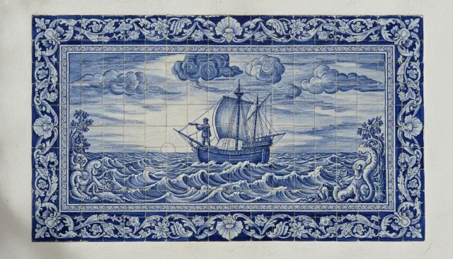 Portuguese Azulejo Blue Tile look sample - European Extended - traditional