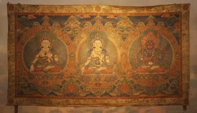 Tibetan Thangka Buddhist Scroll look sample - East Asian - traditional