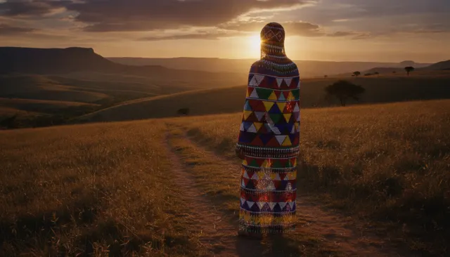 Zulu Beadwork (South Africa) look sample - African Extended - traditional