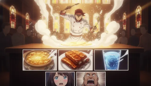 Food Anime Shokugeki no Soma Glowing look sample - Subgenre Niche - contemporary