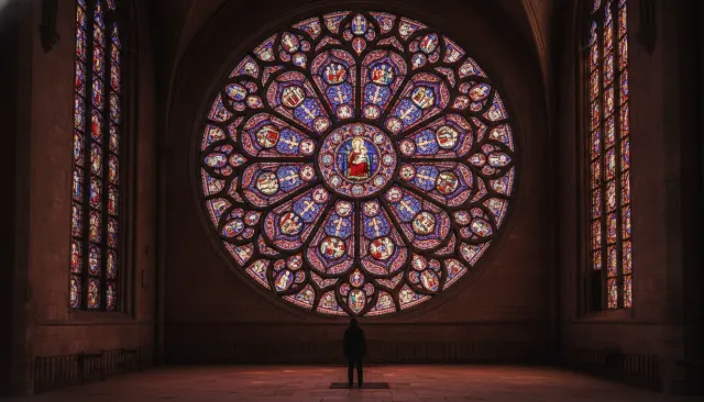 Gothic Cathedral Stained Glass look sample - Medieval Victorian - 1200s