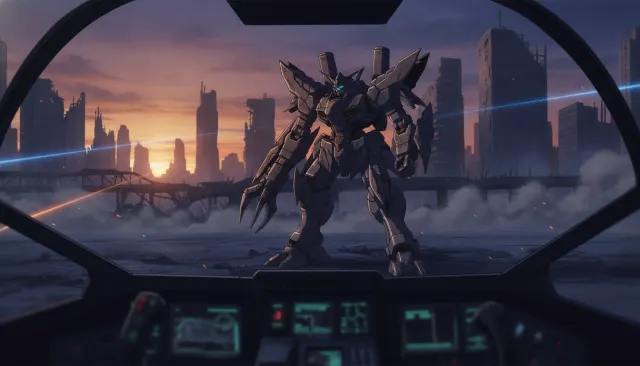 Gundam Game Cel 3D look sample - Cel Shaded 3D - contemporary
