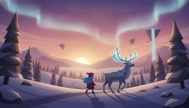 Hilda Storybook Flat Shaded look sample - Indie 3D - contemporary