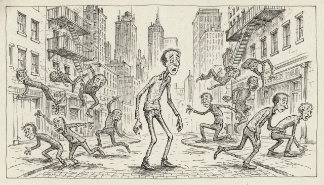 Jules Feiffer Political Cartoon Line look sample - Illustrators Extended - 1960s