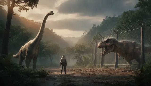 Jurassic Park CGI Classic look sample - Vfx Blockbuster 3D - 1990s