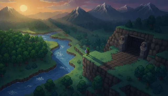 Link to the Past Overhead look sample - Pixel Era 8Bit 16Bit - 1991