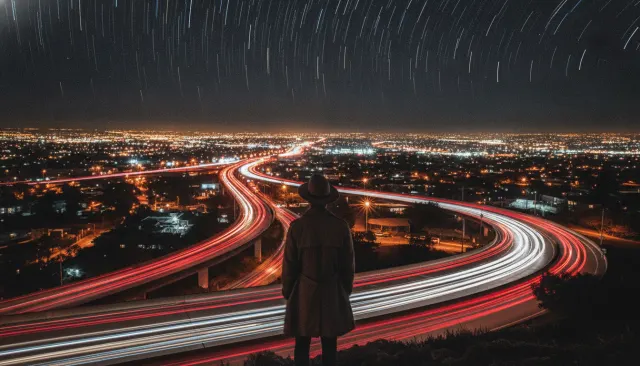 Long Exposure Light Trail Night look sample - Photo Experimental - contemporary