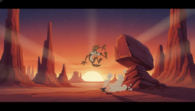 Looney Tunes Tex Avery look sample - Classic Western Cel - 1940s