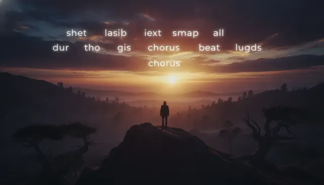 Lyric Video Animated Text on Photo look sample - Motion Graphics Overlay - contemporary
