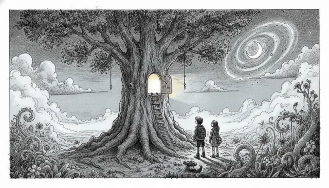 Magic Tree House Childrens Pen Ink look sample - Book Traditions Extended - 1990s