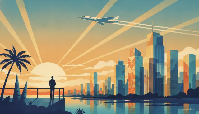 Mid-Century Pan Am Travel look sample - Travel Poster - 1960s