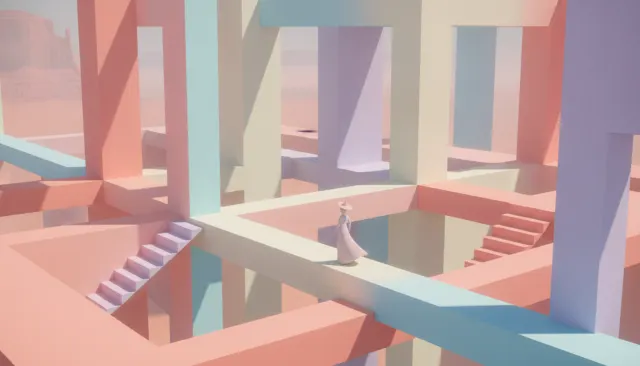 Monument Valley Isometric Illusion look sample - Indie Stylized - 2014