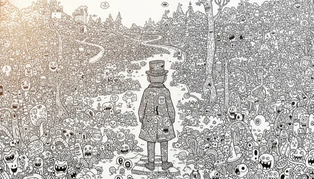 Mr Doodle Allover Line look sample - Pop And Street Art - contemporary