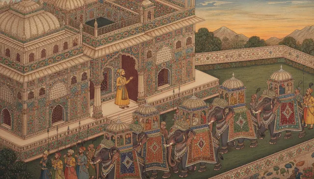 Mughal Indian Miniature look sample - Eastern Historical - 1600s