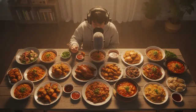 Mukbang ASMR Tabletop look sample - Vlog Lifestyle - contemporary
