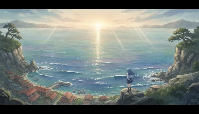 PA Works Nagi no Asukara Watercolor look sample - Studio Aesthetic Expanded - contemporary