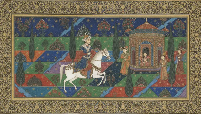 Persian Miniature Illuminated look sample - Eastern Historical - 1500s