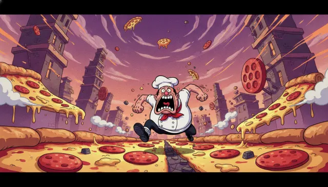 Pizza Tower Rubber-Hose Frenetic look sample - Indie Modern - 2023